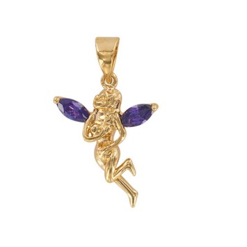 Fairy pendant from the front with purple tinted zirconium oxides 3260182 Laval 1878 22,00 €
