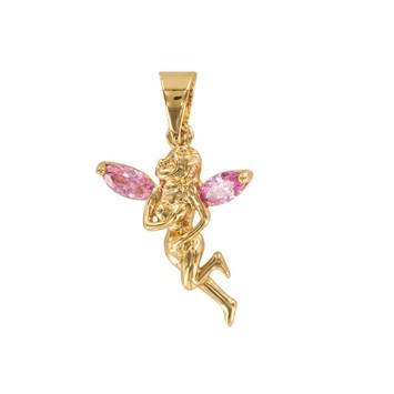 Fairy pendant from the front with pink tinted zirconium oxides 3260185 Laval 1878 22,00 €