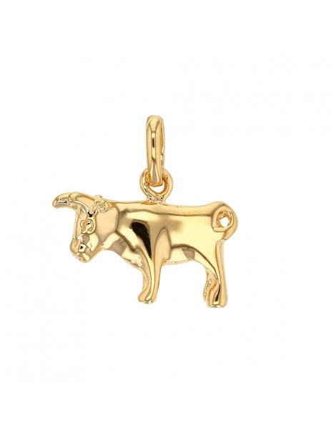 Gold Plated Zodiac Sign Pendant - Taurus