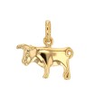 Gold Plated Zodiac Sign Pendant - Taurus