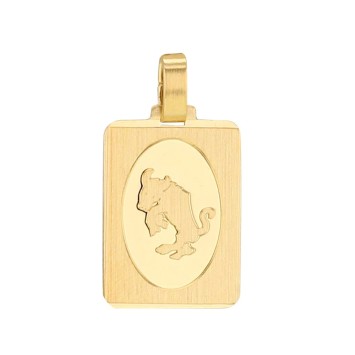 Gold Plated Zodiac Sign Rectangle Pendant - Taurus 3260215 Laval 1878 34,90 €