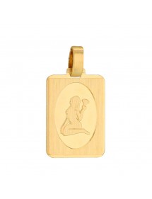Gold Plated Zodiac Sign Rectangle Pendant - Virgin 3260219 Laval 1878 34,90 €