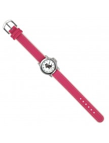Reloj educativo DOMI, modelo gato, pulsera sintética rosa.