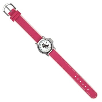 DOMI pädagogische Uhr, Katzenmuster, rosa synthetisches Armband 754896 DOMI 29,90 €