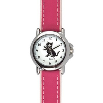 DOMI educational watch, cat pattern, pink synthetic bracelet 754896 DOMI 29,90 €