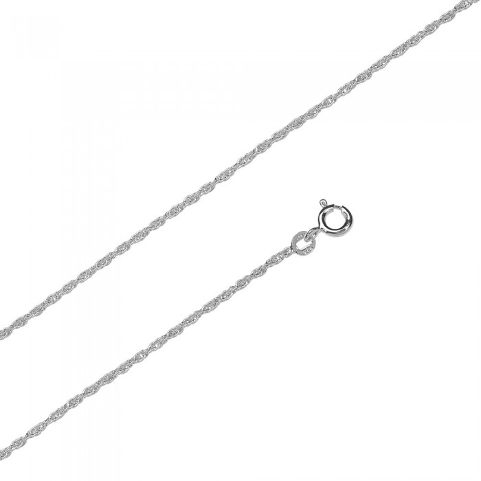 Catenina con cordino a rete, chiusura con anello a molla - 45 cm