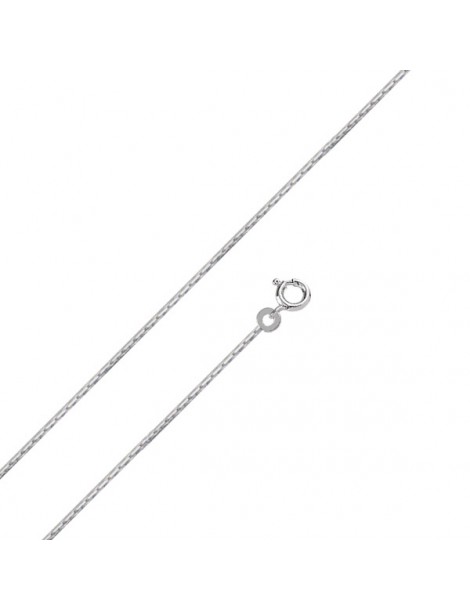 Silver neck chain round mesh - 40 cm