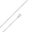 malla redonda cadena del cuello de plata - 40 cm