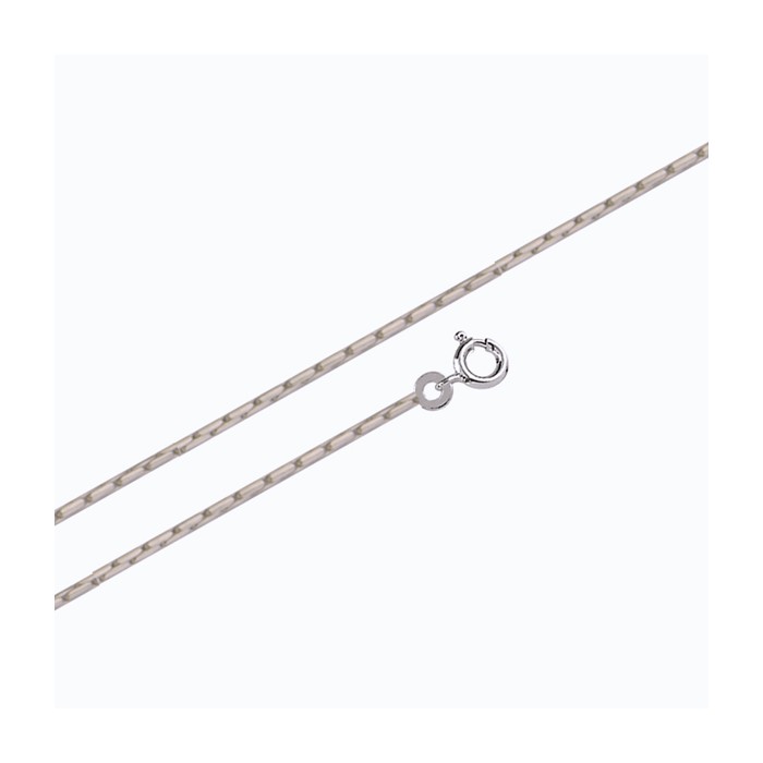 Necklace chain in silver mesh round bean - 45 cm
