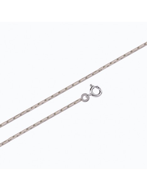 Halskette Kette in Silbermasche runde Bohne - 45 cm