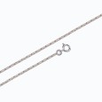 Necklace chain in silver mesh round bean - 45 cm