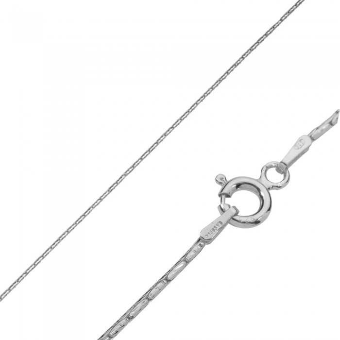 Collana in argento della maglia d'argento di fantasia - 45 cm