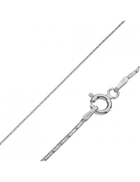 Collana in argento della maglia d'argento di fantasia - 45 cm