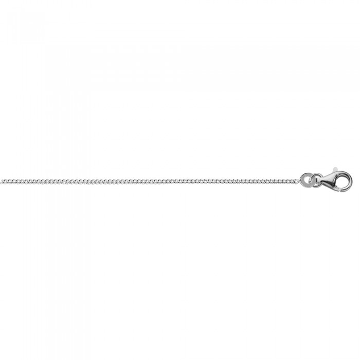 Chain neck gourmet silver rhodium - 40 cm