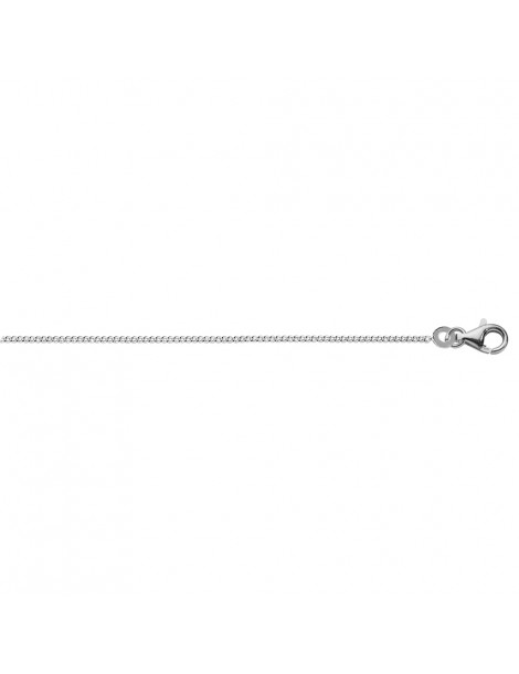 Chain neck gourmet silver rhodium - 40 cm
