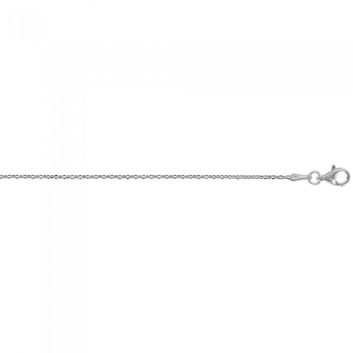 Halskette aus rhodiniertem geschmiedetem Silber - 40 cm