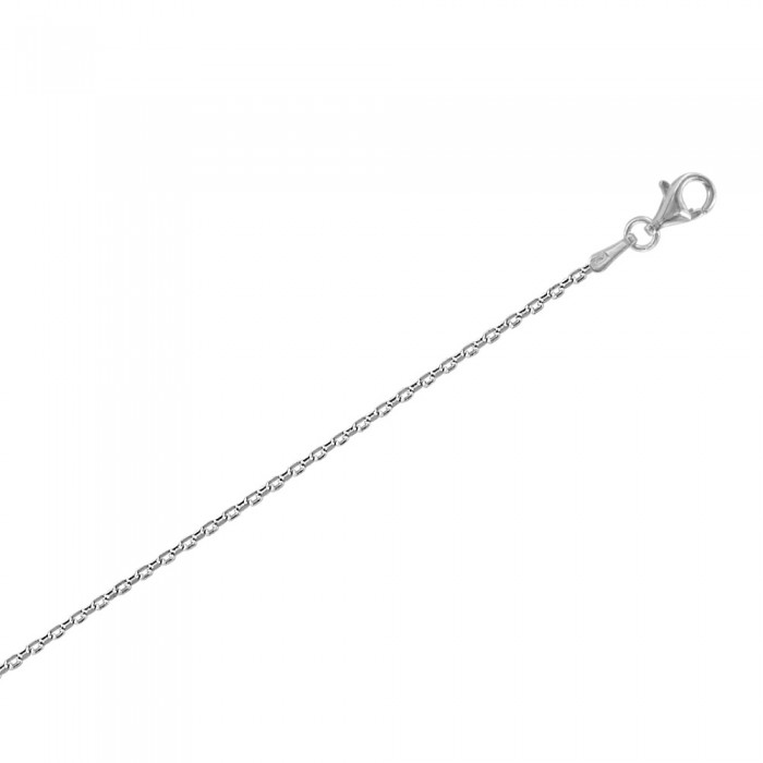 Collana in maglia di argento rodiato diametro 0,45 - L 50 cm
