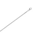 Necklace in silver rhodium knit mesh diameter 0,80 - L 60 cm