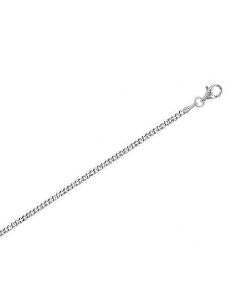 Collana a catena in argento rodiato - diamètre 0,60 mm - 45 cm