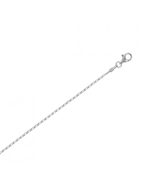 Collana girocollo in argento rodiato - 40 cm