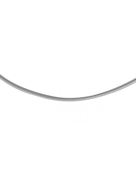 Collar de cuello redondo de serpiente de plata de ley 1,60 mm - 40 cm