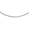 Collar de cuello redondo de serpiente de plata de ley 1,60 mm - 45 cm