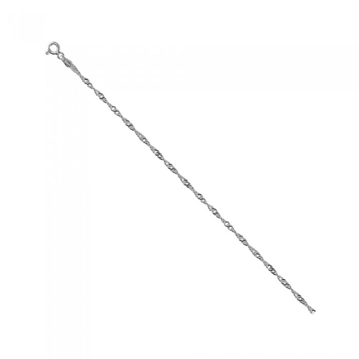 Sterling Silber Hals Halskette Singapur - 45 cm