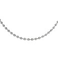 Necklace in solid silver mesh coffee bean - 42 cm