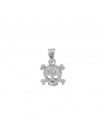 Skull pendant in rhodium silver micro set with oxides 31610140 Laval 1878 32,00 €