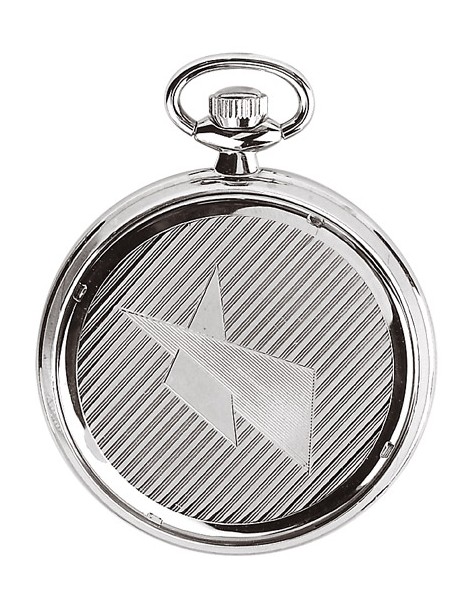 Orologio da tasca LAVAL, cromato con numeri arabi e display minuto