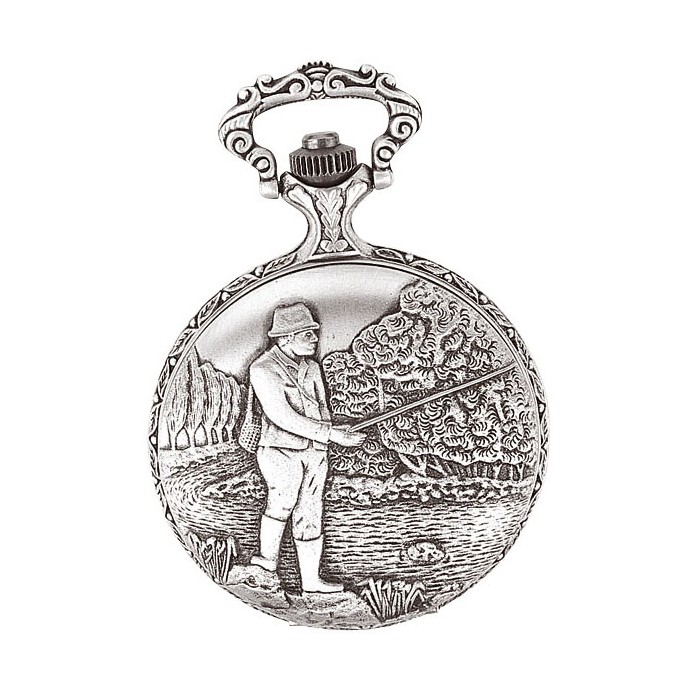 Montre de poche LAVAL en palladium avec couvercle motif pêcheur 755127 Laval 1878 129,90 €