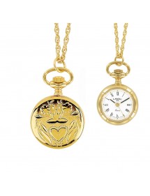 Goldene Palladium Anhänger Uhr mit römischen Ziffern und Herz 755250 Laval 1878 99,90 €