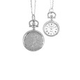 Women's flower pendant watch with chain