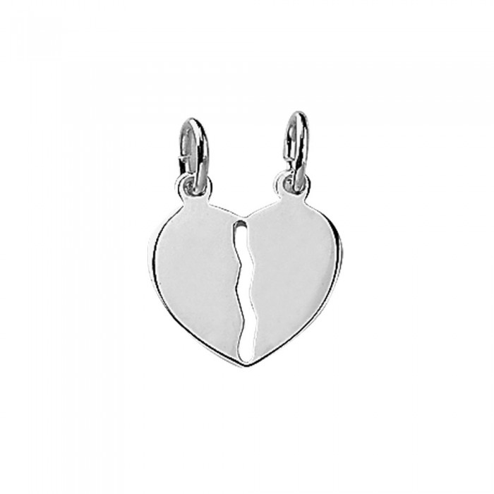 Colgante separable en forma de corazón modelo pequeño en plata maciza