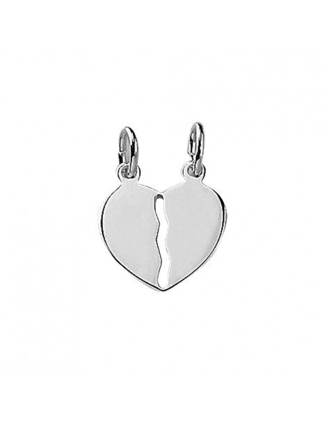 Separable pendant in the shape of heart small model in solid silver