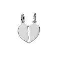 Separable pendant in the shape of heart small model in solid silver