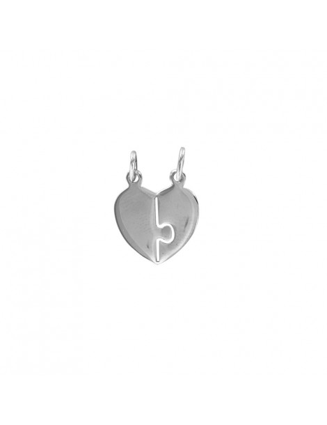 Sterling silver double heart shaped pendant