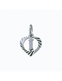 Sterling silver pendant encircled by a chiseled heart - initial I 886908 Laval 1878 9,90 €