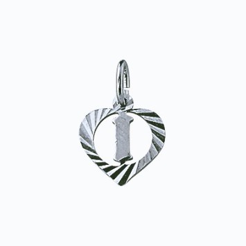 Sterling silver pendant encircled by a chiseled heart - initial I 886908 Laval 1878 9,90 €