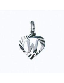 Ciondolo in argento sterling circondato da un cuore cesellato - iniziale W 886921 Laval 1878 9,90 €