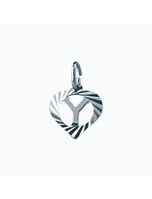 Sterling silver pendant encircled by a chiseled heart - initial Y 886922 Laval 1878 9,90 €