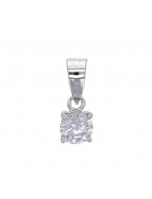 Pendant in rhodium silver and zirconium oxide set with 4 claws 3160319 Laval 1878 15,80 €