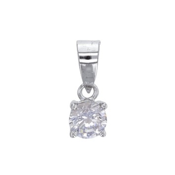 Pendant in rhodium silver and zirconium oxide set with 4 claws 3160319 Laval 1878 15,80 €