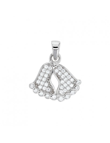 Rhodium silver pendant in the form of stony feet 31610432 Laval 1878 36,00 €