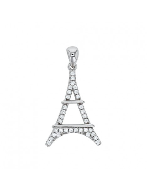 Colgante de la Torre Eiffel en plata rodiada y óxidos de zirconio 31610434 Laval 1878 29,90 €