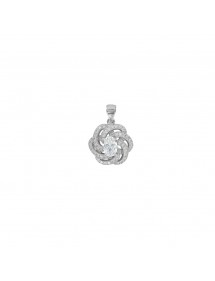 Pendant "rose" in rhodium silver and decorated with zirconium oxides 316185 Laval 1878 24,00 €