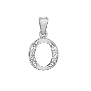 Pendant in rhodium silver and zirconium oxides - Letter O 31610349O Laval 1878 24,00 €