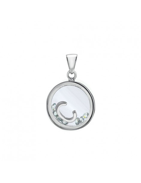 Letter pendant in a round with zirconium oxides - Letter C 31610350C Laval 1878 36,00 €