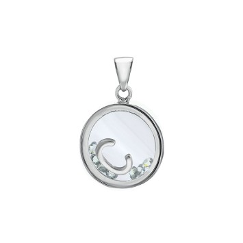 Letter pendant in a round with zirconium oxides - Letter C 31610350C Laval 1878 36,00 €
