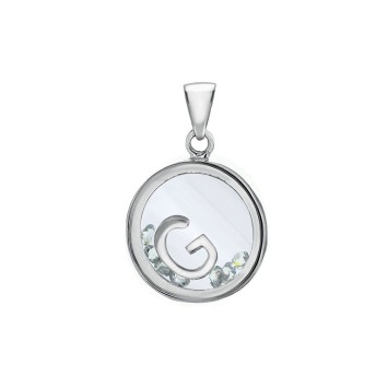 Letter pendant in a round with zirconium oxides - Letter G 31610350G Laval 1878 36,00 €